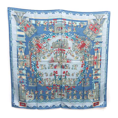 エルメス HERMES カレ 90 スカーフ シルク 天体と太陽 古代インカ帝国  