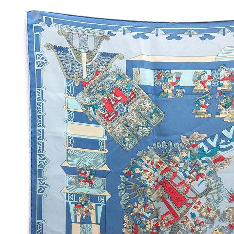 エルメス HERMES カレ 90 スカーフ シルク 天体と太陽 古代インカ帝国  