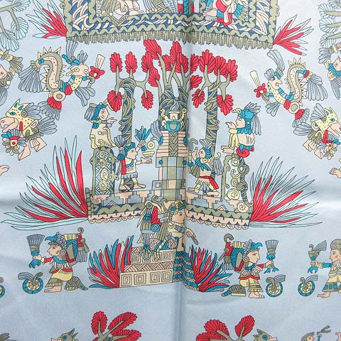 エルメス HERMES カレ 90 スカーフ シルク 天体と太陽 古代インカ帝国  