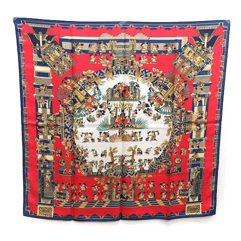 エルメス HERMES カレ 90 スカーフ シルク ASTRES et SOLEILS 天体と  