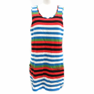 マリメッコ Marimekko ワンピース ノースリーブ ミニ ボーダー S マルチカラー 青 ブルー 赤 レッド 緑 グリーン Hz レディース 081 ベクトルパーク マリメッコ Marimekko ワンピース ノースリーブ ミニ ボーダー S マルチカラー 青 ブルー 赤 レッド 緑 グリーン Hz レディース 081 ベクトルパーク