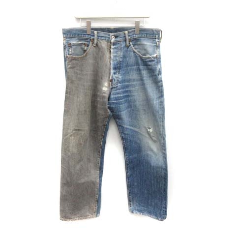エヴィス EVISU パリス PARIS デニムパンツ ジーンズ ダメージ加工 白 