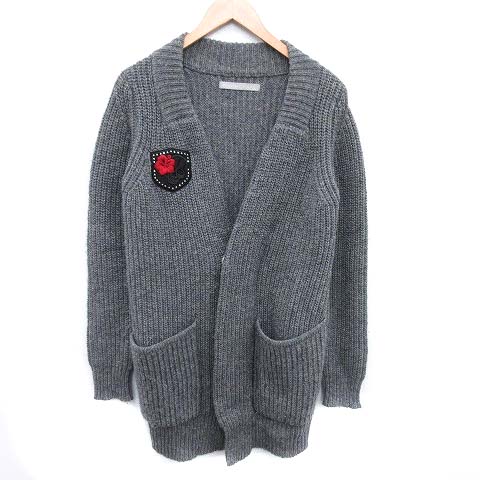 フランシストモークス Francist Mor K S カーディガン ローゲージ ニット ワッペン ウール 0 Xs グレー Nm メンズ 081 ベクトルパーク