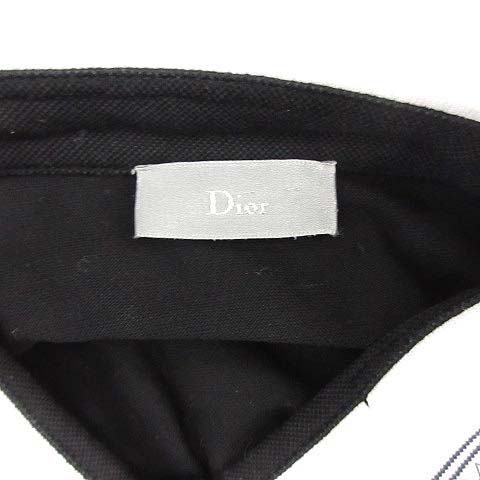 (645)Dior HOMME ディオールオム 半袖 ポロシャツ XS 黒 ディオールオム Dior HOMME ポロシャツ 半袖 無地 XS 黒