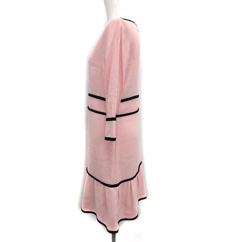 レッド ヴァレンティノ Red Valentino ワンピース ひざ丈 七分袖 パイピング フリル ピンク 黒 ブラック Yt レディース 081 ベクトルパーク レッド ヴァレンティノ Red Valentino ワンピース ひざ丈 七分袖 パイピング フリル ピンク 黒 ブラック Yt レディース 081 ベクトルパーク