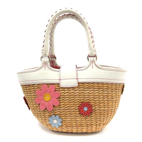 Coach かごバッグ ベージュ Coach かごバッグ ベージュとピンク