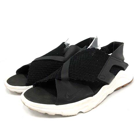 ナイキ Nike エア ハラチ ウルトラ Air Huarache Ultra サンダル ストラップ レザー フラット ロゴ 26cm 黒 ブラック 5118 001 Yi4 D メンズ 081 ベクトルパーク