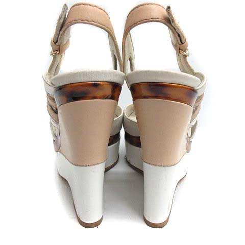 グッチ GUCCI ストラップサンダル ウェッジソール ハイヒール 37 24cm 