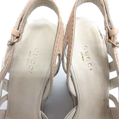 グッチ GUCCI ストラップサンダル ウェッジソール ハイヒール 37 24cm 