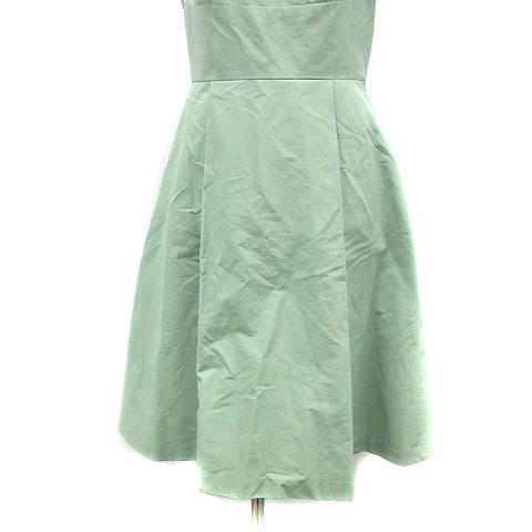 ルルウィルビー Louｌou Willoughby フレアワンピース ひざ丈 ビジュー ノースリーブ 2 M 黄緑 グリーン Sr レディース 081 ベクトルパーク