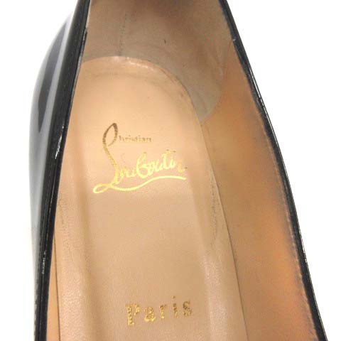 正規クリスチャンルブタン　エナメル パンプス37サイズ23.5cm位　黒 クリスチャンルブタン Christian louboutin 37 23.5cm パンプス