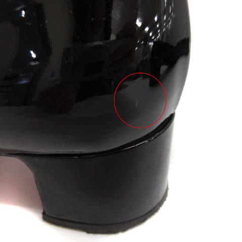 クリスチャンルブタン (35.5) レザーパンプス　エナメル　スクエアトゥ　黒 Pumppie 85 ブラック カーフレザー - Shoes - Women - Christian