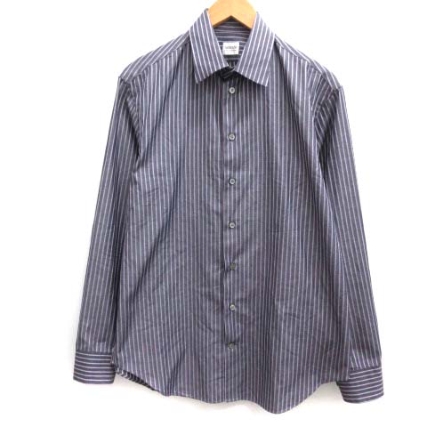 ARMANI COLLEZIONI ストライプシャツ Lサイズ アルマーニ コレツィオーニ ARMANI COLLEZIONI ストライプ