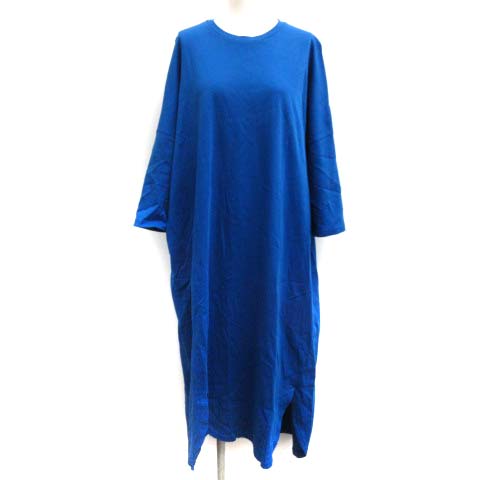 エンフォルド Enfold 19aw 36 S ファインポンチョドレス ワンピース ロング 七分袖 青 ブルー Ek レディース 081 ベクトルパーク