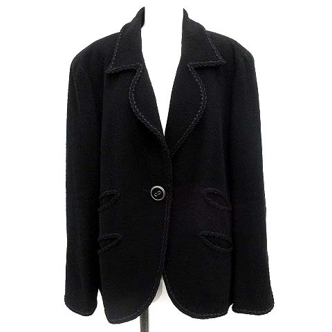 シャネル CHANEL 08C テーラードジャケット ウール シルク混 ココ 