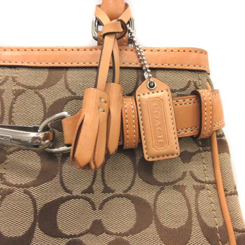 コーチ COACH ハンプトンズ シグネチャー ミディアムキャリー