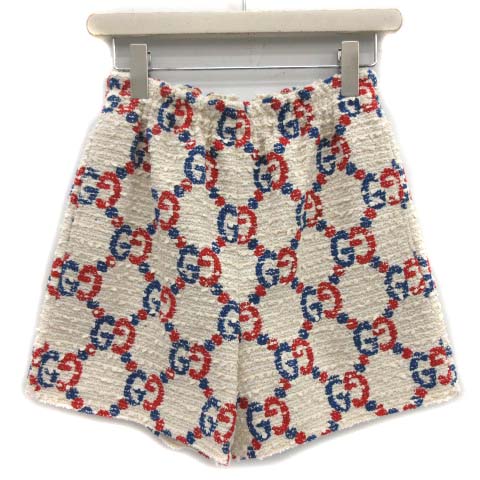 未使用品 グッチ GUCCI 19年製 GGシルヴィ ツイード ショートパンツ 40 