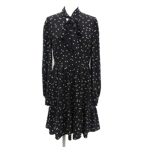 ケイトスペード Kate Spade Swamped Scatter Dot Shirtdress シャツワンピース ひざ丈 長袖 ドット 水玉 リボン ボウタイ 0 Xs 黒 ブラック ピンク St レディース 081 ベクトルパーク ケイトスペード Kate Spade Swamped Scatter Dot Shirtdress シャツワンピース ひざ丈 長袖 ドット 水玉 リボン ボウタイ 0 Xs 黒 ブラック ピンク St レディース 081 ベクトルパーク