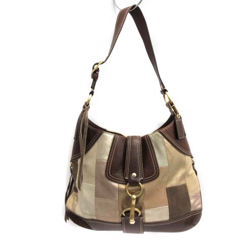 コーチ COACH ハンプトンズ ホーボー パッチワーク ワンショルダー 