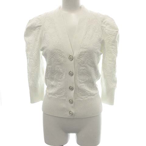 シャネル CHANEL カーディガン ニット 七分袖 ショート丈 ココボタン  