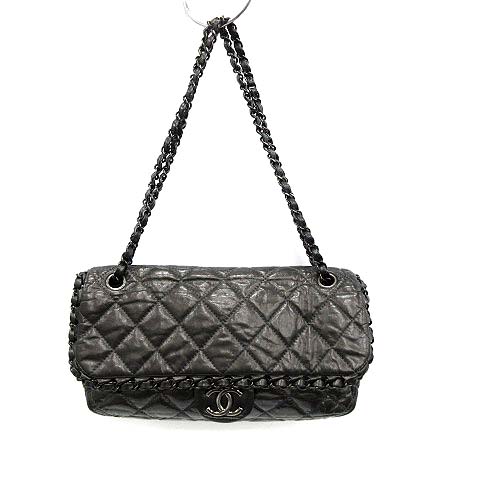 シャネル CHANEL 11P チェーンミー マトラッセ シワ加工 ココマーク  