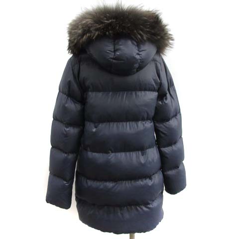 デュベティカ Duvetica 10aw ヴィンテージ Kappa ダウンコート 中綿 ミドル丈 ミディアム丈 ラクーンファー 紺 ネイビー St レディース 081 ベクトルパーク