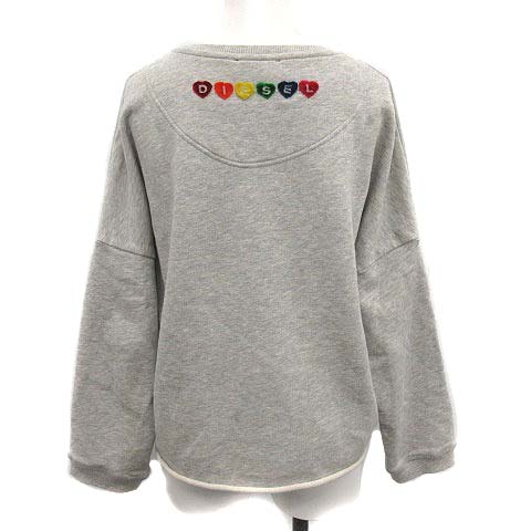 ディーゼル DIESEL トレーナー スウェット ロゴ ハート 刺繍 長袖 XS 