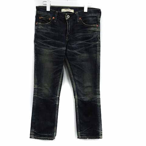 ジュンヤワタナベコムデギャルソン 中古 Junya 保障 Watanabe Comme Des 030821 ダメージ加工フリンジデニムパンツ インディゴ サイズ M Garcons