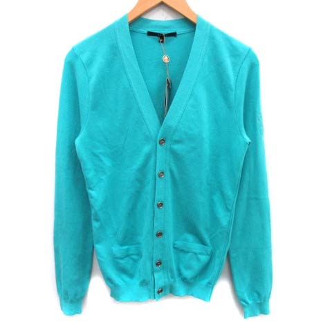 未使用品 グッチ Gucci エンブロイダリーカーディガン ニット 袖刺繍 長袖 Vネック M 水色 ライトブルー St メンズ 081 ベクトルパーク