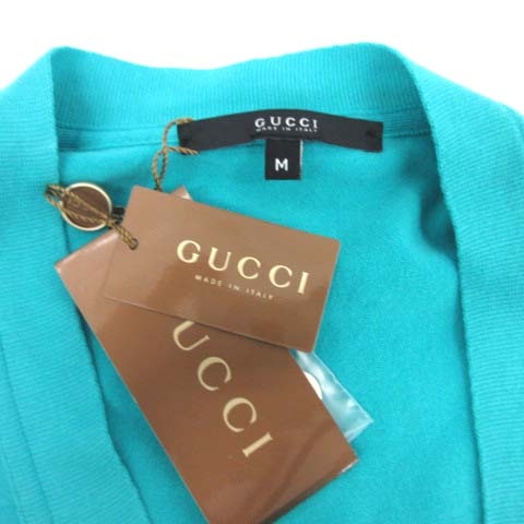 未使用品 グッチ GUCCI エンブロイダリーカーディガン ニット 袖刺繍 