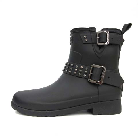 ハンター HUNTER REFINED STUD BIKER レインブーツ ショートブーツ 
