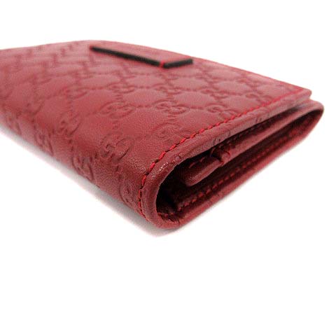 グッチ GUCCI マイクロシマ レザー カードケース 名刺入れ 赤