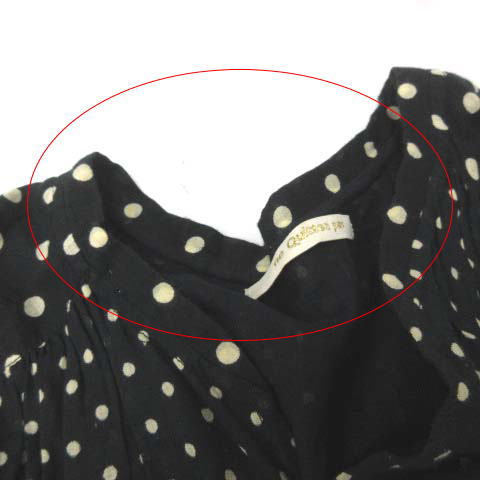 ヌキテパ Ne Quittez Pas ワンピース ロング マキシ丈 フレア ドット V ネック 長袖 黒 ブラック アイボリー Ek レディース 081 ベクトルパーク