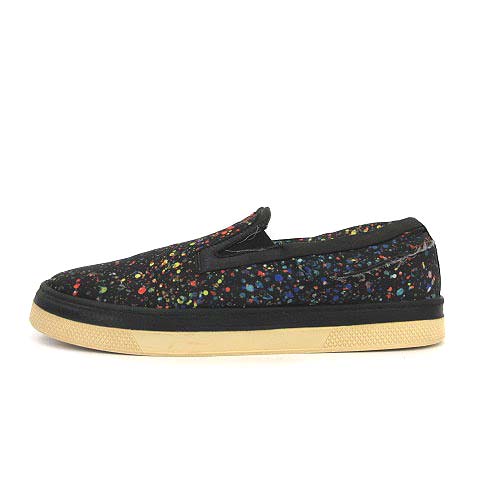 ポールスミス Paul Smith Ps スリッポン フラットシューズ 総柄 Uk7 26cm 黒 マルチカラー Ym D メンズ 081 ベクトルパーク