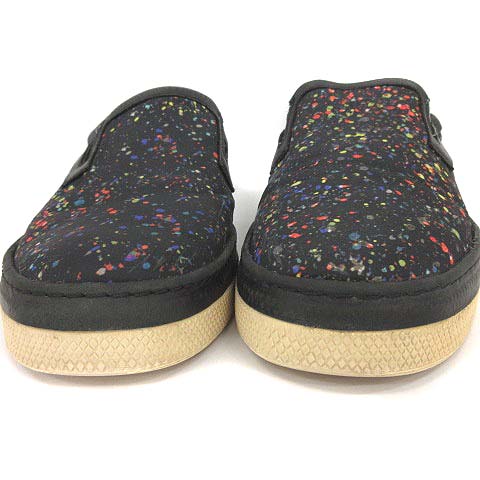 ポールスミス Paul Smith Ps スリッポン フラットシューズ 総柄 Uk7 26cm 黒 マルチカラー Ym D メンズ 081 ベクトルパーク