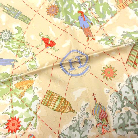 エルメス HERMES カレ90 www.hermes.com エルメスドットコム 世界地図  