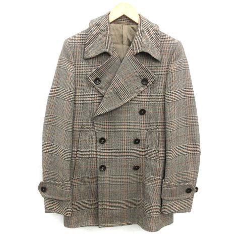 グッチ Gucci Pコート ピーコート アウター ミドル丈 千鳥格子 ウール イタリア製 44r Xs グレー Kh メンズ 081 ベクトルパーク
