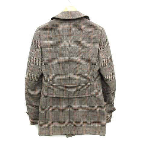 グッチ Gucci Pコート ピーコート アウター ミドル丈 千鳥格子 ウール イタリア製 44r Xs グレー Kh メンズ 081 ベクトルパーク