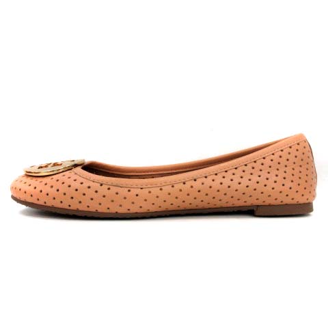 パンプス トリーバーチ ピンク ベージュ 23.5 トリーバーチ TORY BURCH パンプス フラットシューズ パンチング