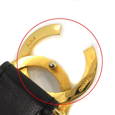 美品　シャネル　ベルト　ココマーク　バックル　レディース　メンズ　ゴールド金具 シャネル CHANEL ヴィンテージ 逆ココマーク バックル ゴールド