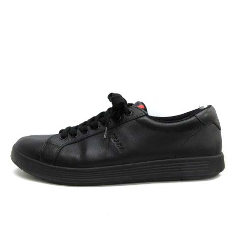 プラダスポーツ PRADA SPORT スニーカー シューズ レザー 8 27.5cm 黒 