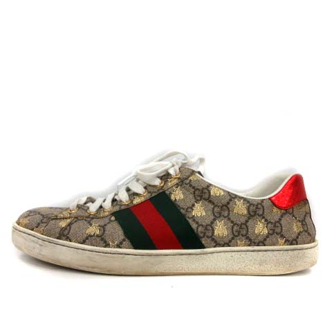 グッチ GUCCI ACE BEE GGスプリーム シェリーライン スニーカー 