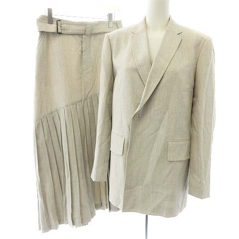 ハイク Hyke ss スーツ セットアップ 上下 テーラードジャケット センターベント スカート ロング マキシ フレア プリーツ 変形 アシンメトリー ベルト 麻混 リネン混 2 M ベージュ Yt レディース 081 ベクトルパーク ハイク Hyke ss スーツ セットアップ 上下 テーラードジャケット センターベント スカート ロング マキシ フレア プリーツ 変形 アシンメトリー ベルト 麻混 リネン混 2 M ベージュ Yt レディース 081 ベクトルパーク