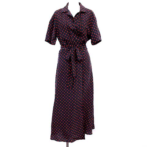 バーバリー ロンドン BURBERRY LONDON ワンピース ドット シルク100  