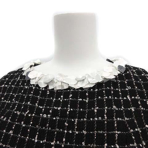 シャネル CHANEL 09P カットソー ノースリーブ ツイード スパンコール 