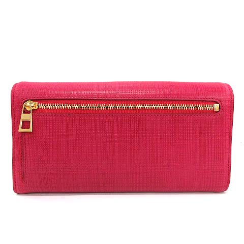 ロエベ LOEWE 長財布 二つ折り レザー アナグラムロゴ ピンク /KH □OH 