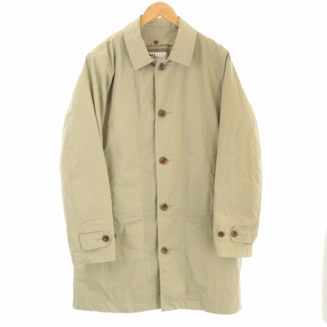 マーガレットハウエル Mhl 17aw ステンカラーコート ロング ダウンライナー付き M ベージュ St メンズ 081 ベクトルパーク