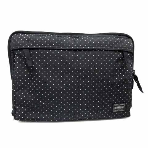 美品 ヘッドポーター ブラックビューティー ドット ハンドバッグ ヘッドポーター HEAD PORTER ブラックビューティー BLACK BEAUTY