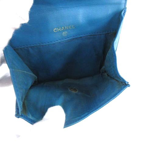 シャネル CHANEL 財布 二つ折り Wホック ココマーク キャビア