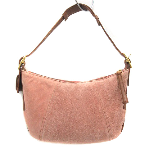 コーチ COACH ワンショルダーバッグ スエード ピンク 9206 /SR9 ○D 